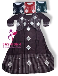 Gorgeous Stitched Kurti with Mirror Work - Coffee Brown, Red, Green & Black